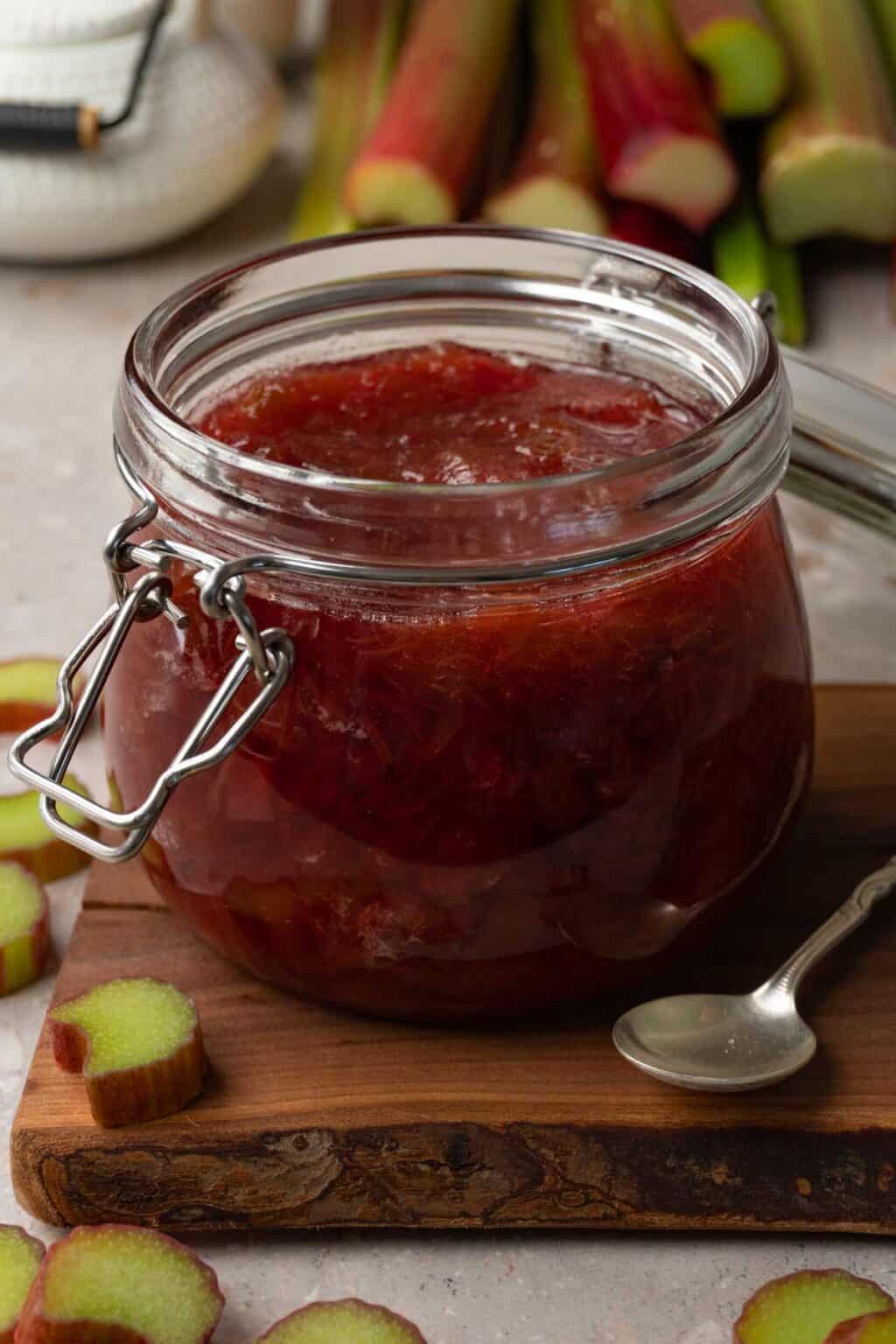Easy Rhubarb Jam Recipe Sugar Pursuit Easy Rhubarb Jam Recipe Sugar Pursuit